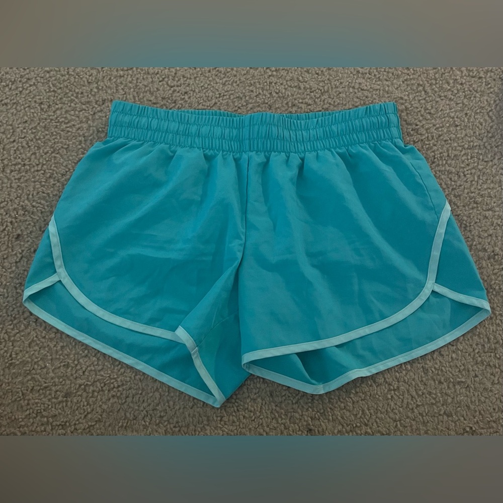 blue athletic shorts